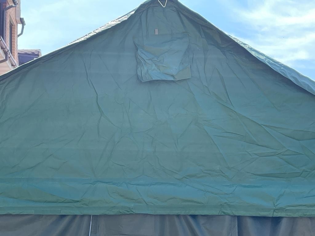 Палатка Каркасная утепленная зеленого цвета 5х4 Палатка Каркасная утепленная зеленого цвета 5х4